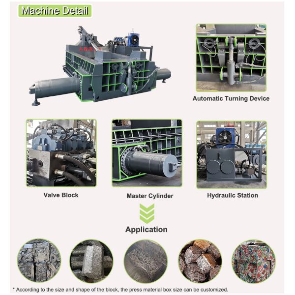 Машина гидравлическое 380 v прессы алюминиевого металлолома тюкуя для завода по переработке вторичного сырья автомобиля