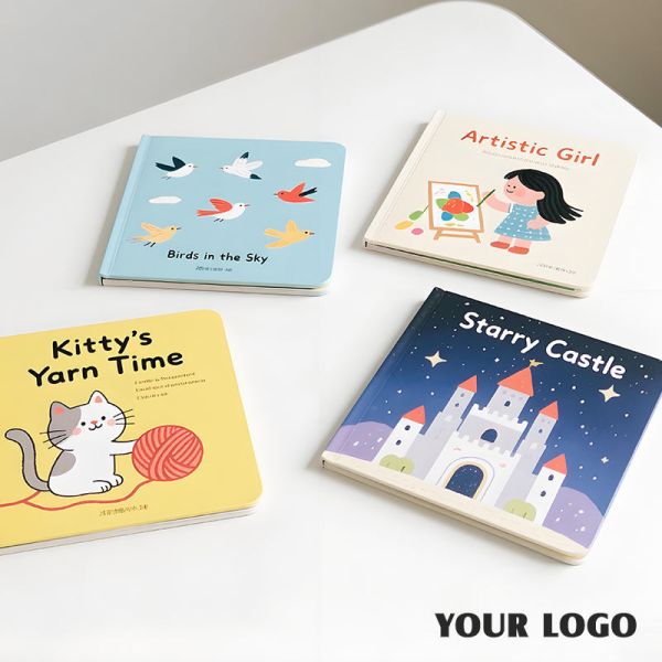 Custom Print on Demand Book Hard Cover Children Board Books Printing Service Hardcover Child Kids Story Cardboard Books Print