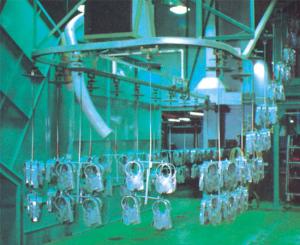 120KW pulverizam a linha de revestimento de alumínio 15m/Min das peças dos