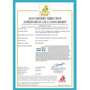 Shenzhen Dongxing Refrigeration Electromechanical Co., Ltd. Certifications