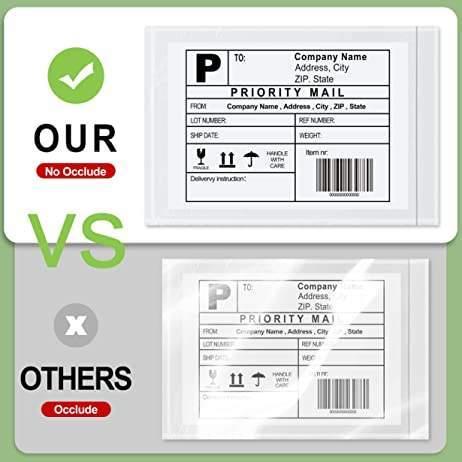 Self Adhesive Shipping Label Envelope Pouches Custom Printed Packing List Pouches Eco Friendly