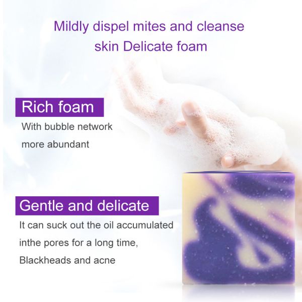 Herbal Organic Handmade Soap Lavender Scent Dry Skin Soap