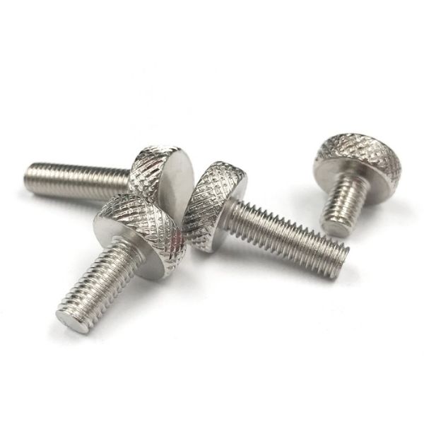 OEM M3 Stainless Steel Metric Knurled Thumb Screws CNC Machining