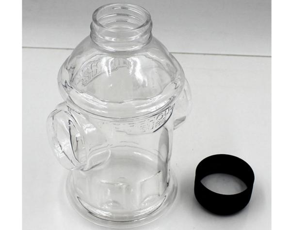 das garrafas de água transparentes do exercício do ANIMAL DE ESTIMAÇÃO 300ml o galo original do fogo deu forma à garrafa líquida da água plástica