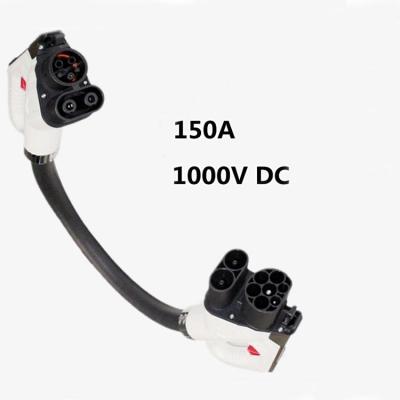 150A 1000V DC EVSE CCS2 para CCS1 Adaptador de carregamento para automóveis Adaptador de conector de carregamento para automóveis