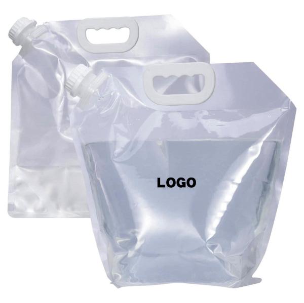 Custom Printed Logo Drink Spout Pouch Plastic Foldable Food Grade Stand Up Liquid Pouch With Handle