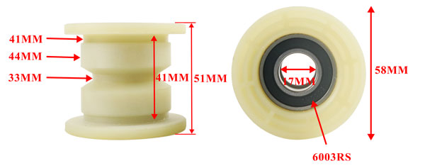 запасные части пилы 58мм запасные части колеса качания нейлона деревообрабатывая запасные части для пилы панели раздвижного стола