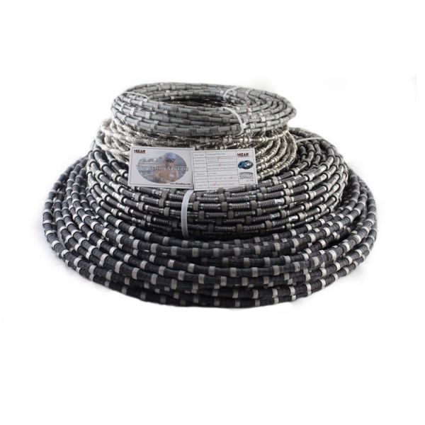 50m Diamond Cutting Wire Saw Granite Marble Stone Quarry 11.5mm Rope Cutting 40pcs Beads /M