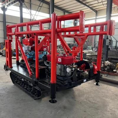 Máquina de perforación de núcleo de prueba de suelo montada en rastreador 200 metros con torre hidráulica