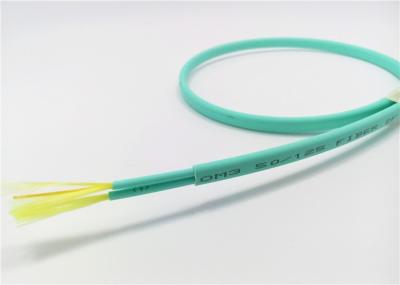 Double Jacket Indoor Tight Buffered Fiber Optic Cable Duplex Twin Flat OM3 2F 3.1*5.2mm