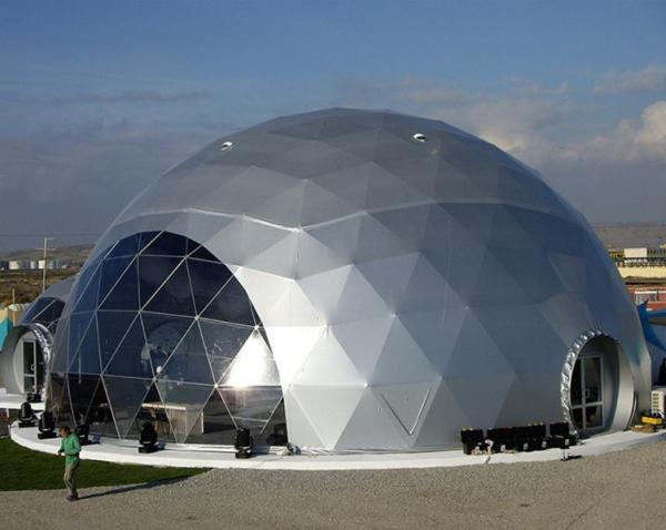 200 People Luxury Geodesic Dome Tent / Fire Retardant Sport Dome Tent