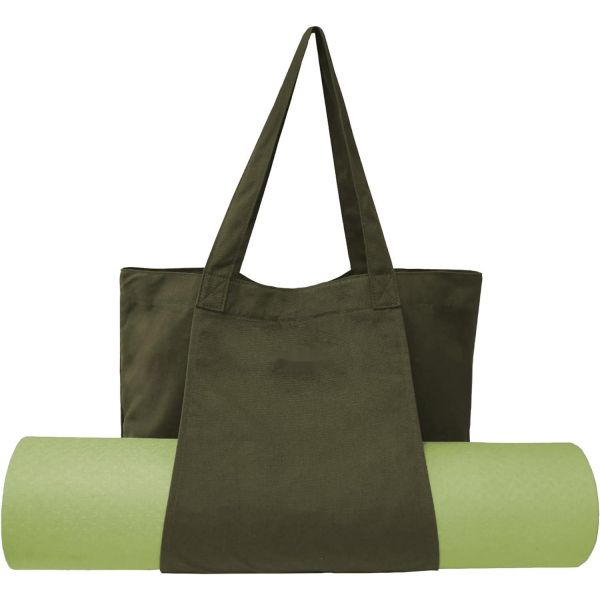 Bolsas deportivas de algodón de color verde grandes y duraderas bolsas personalizadas con zapatos bolsillo de compartimiento
