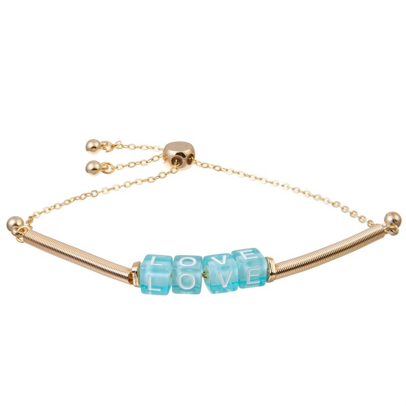 Любовное письмо цепных браслетов золота Boho розовое отбортовывает регулируемое Hypoallergenic