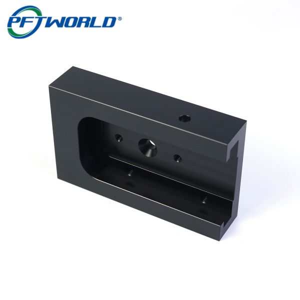 Precision CNC Machining Aluminum Remote Adapter Matte Black Anodized ±0.01mm High Accuracy Small Batch