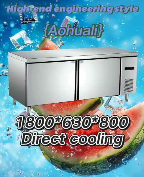 Heat Insulation 2 Door Commercial Freezer Erosion Resistant Industrial Kitchen Freezer