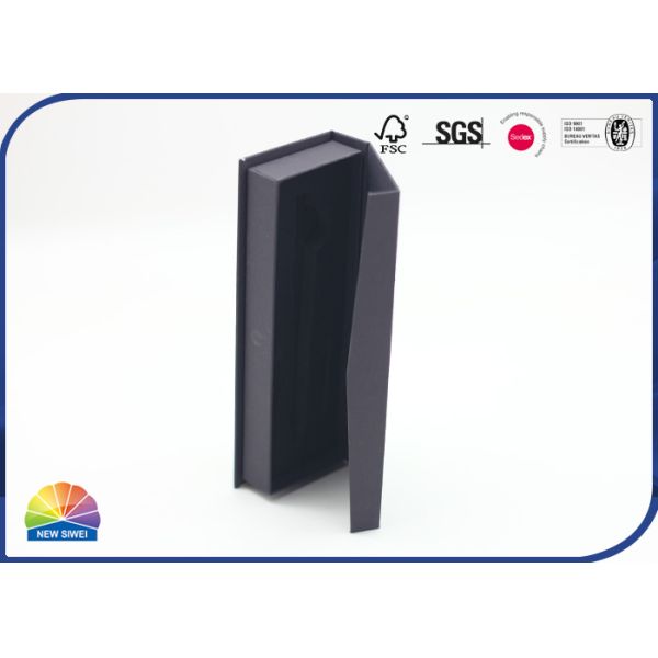 Чёрный цвет застегнутый крышка подарочный ящик для мужчин упаковать наружные ремни с черной ЭВА пены