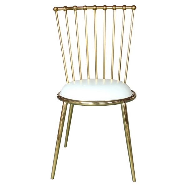 Elegant Simple Wedding Chairs 201 Stainless Steel Frame For Banquet Hall