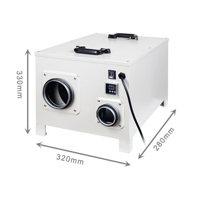 Popular Large Capacity Ceiling Mounted Dehumidifier Warehouse Portable Rotor Desiccant  Dehumidifier