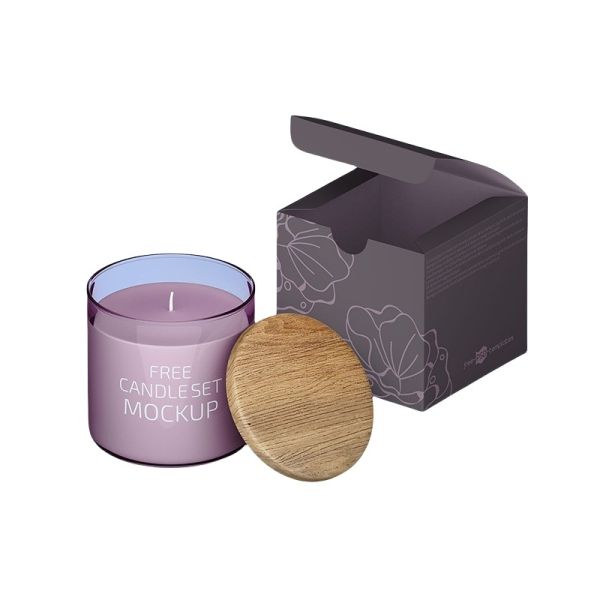 Caja de papel recubierto impresa a medida caja de venta al por menor de embalaje reciclable vela de perfume arte cosmético de papel cajas de regalo