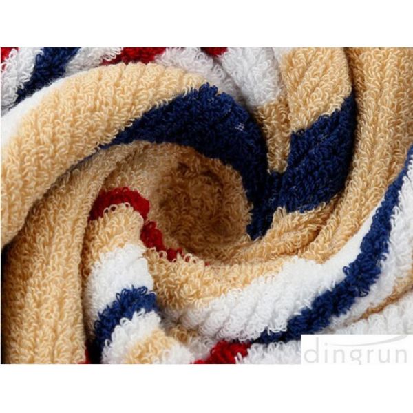 Jacquard Striped Terry Customized Cotton Bath Towels 60*120cm AZO Free