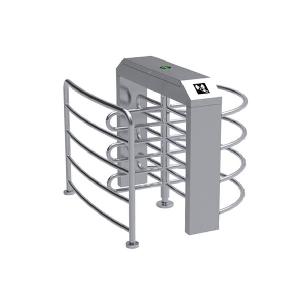 High Speed 304 Stainless Steel Half Height Turnstile with Fingerprint Recognition System and 30 Person per Minute Flow Rate