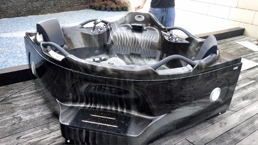 Выдерживая ушат водоворота ванны угла 2 человеков Freestanding угловой электронный