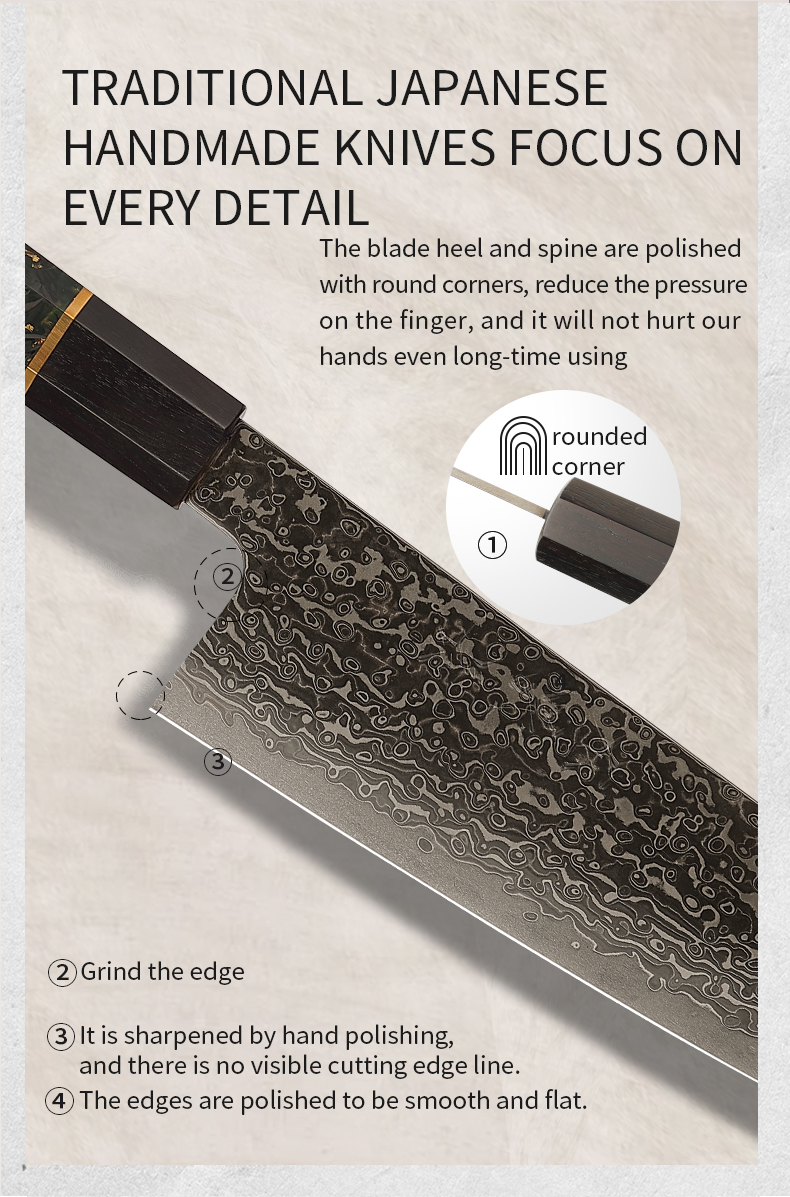 SLD Steel Gyuto Knife: Hand‑Forged Japanese‑Style Chef Knife