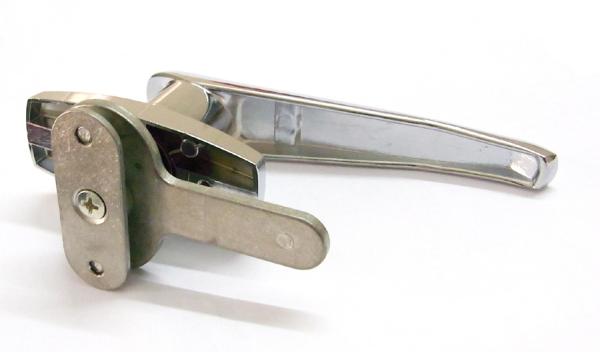 L-Locking Handle Lock with keys Cabinet Handle Locks for Metal Box Bright Chrome Lock