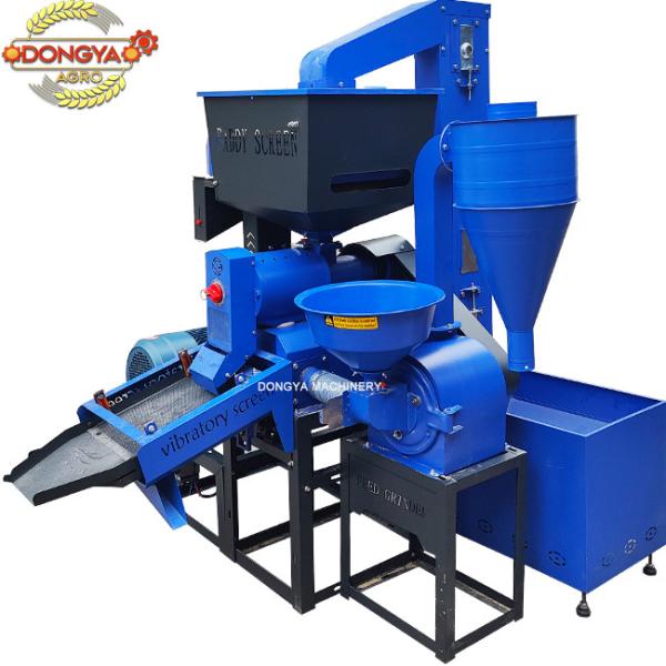15hp  Fine Bran Vibratory  Rice Mill Machine With Loading Lifter 650KG Per Hour