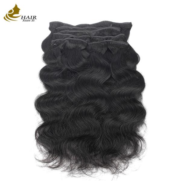 Clip sem costura colorido em extensões de cabelo corpo onda 18 polegadas