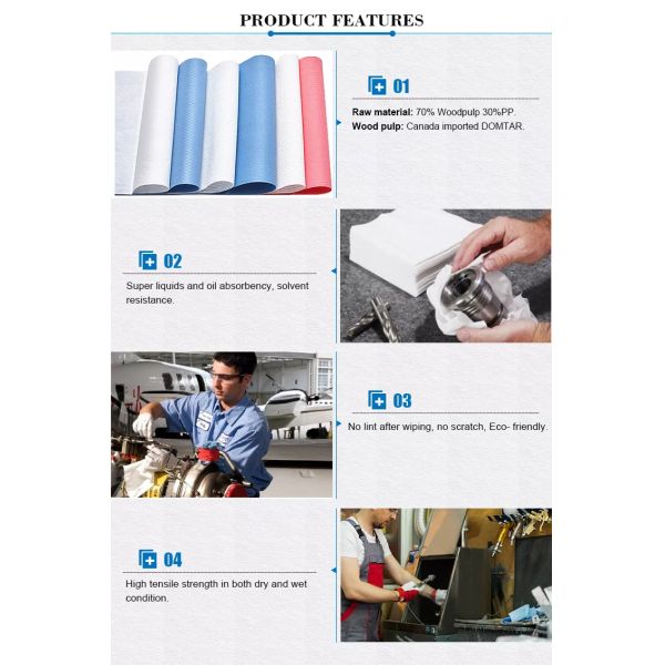 Roll Red Power Clean X80 Heavy Duty Cloths 125gsm