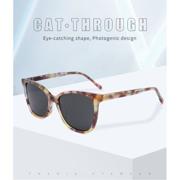 Hypoallergenic солнечные очки круга ацетата красочные для управлять женщинами