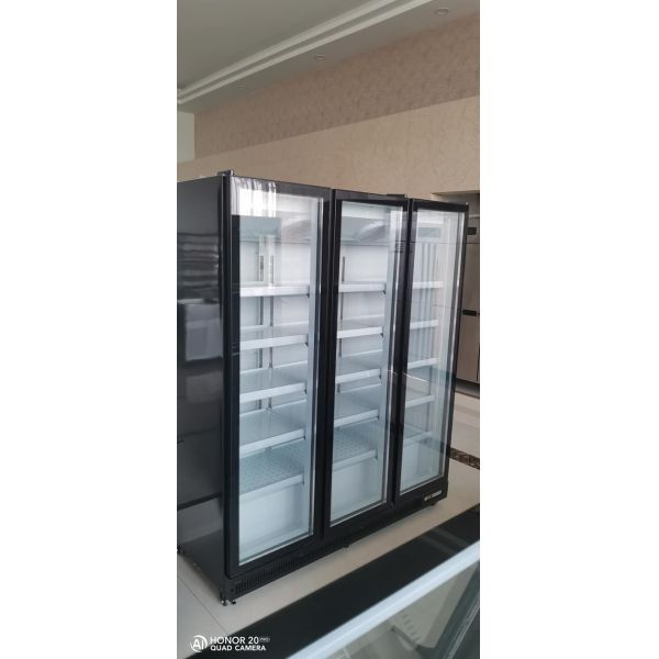 R134a Glass Door Upright Freezer, Air Cooling Glass Door Upright Freezer