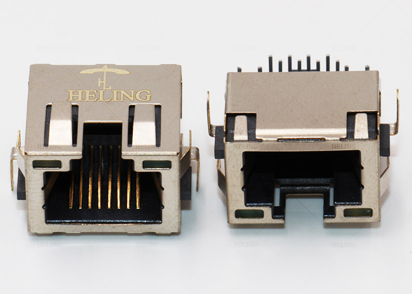 Через соединитель локальных сетей PCB RJ45 отверстия R/A защищаемый с платами EMI