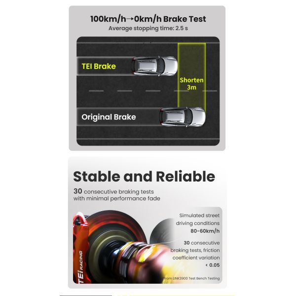 Kit de pinzas de freno TEI P40NS+ de 4 pistones BBK R18/R19 Kit de frenos grandes para Audi A4 B6 B7 B8 B8L B9 B9.5 B10 2000-2025