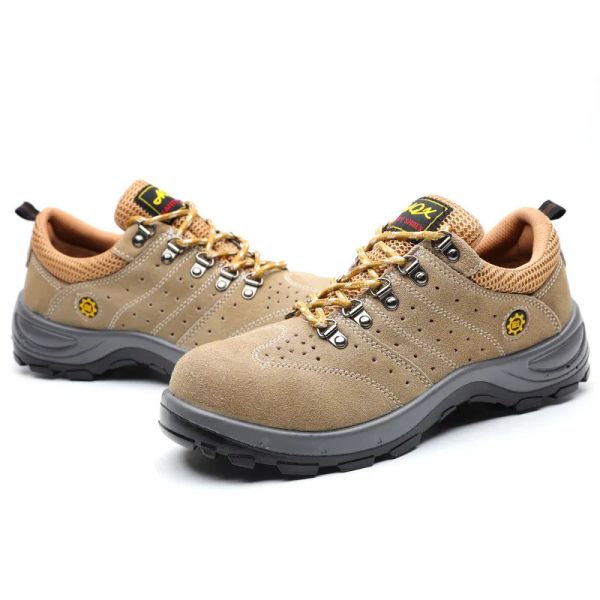 Zapatos de trabajo de cuero suede de PU Unisex Zapatos de seguridad para el otoño