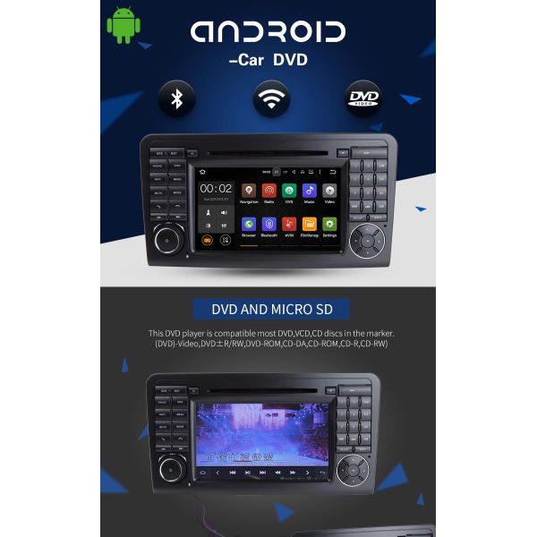 Car Audio Mercedes Vito Dvd Player , Bluetooth Mercedes In Car Dvd Players