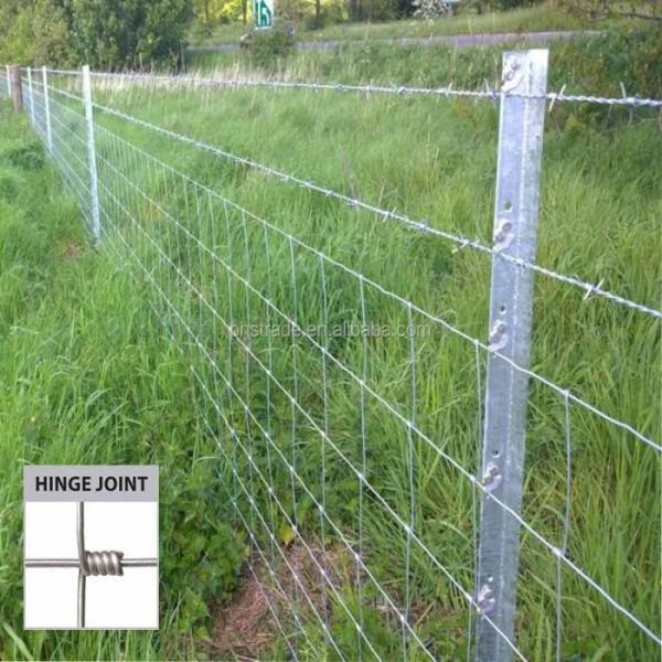 Hot Dipped Galvanized Farm Fence with Customizable Height and 50X200MM Mesh Size for Livestock and Field Use