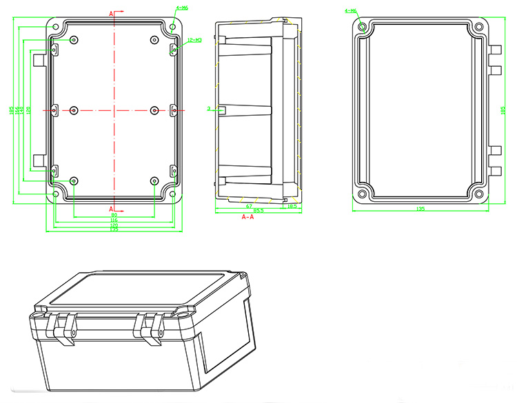 Алюминиевый случай электронное Diy приложения коробки проекта