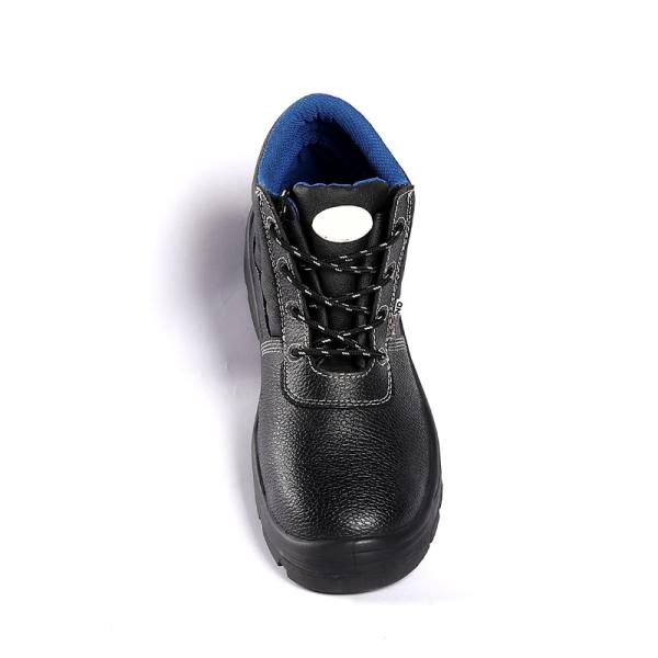 Bottes de sécurité industrielles en cuir de vache en acier pouce en acier seule anti-éclatement anti-ponture