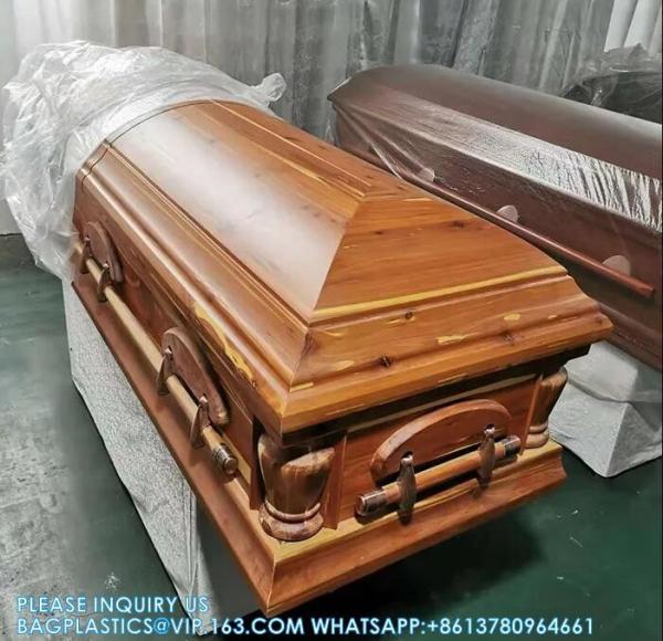 Funeral Adult Cheap Wood Coffins With Best Painting funeral supplies wholesale luxury casket urn cremation coffin