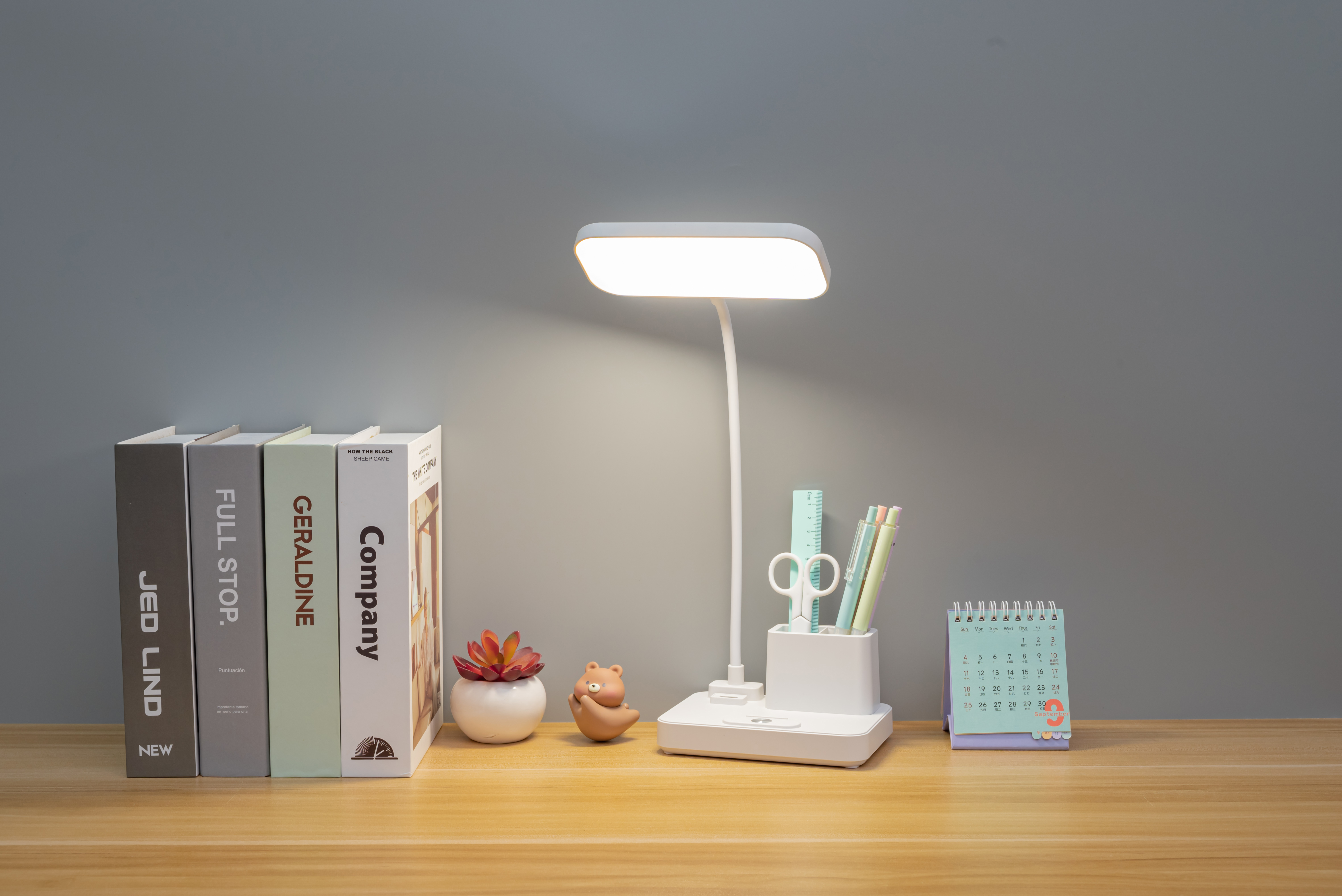 Battery Operated LED Table Lamp Perfect for Study Room Bedroom Featuring Adjustable Brightness and Long Battery Duration