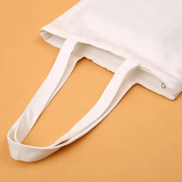 Handled Black Heavy Canvas Tote Bag / Fashionable Colored Canvas Tote Bags