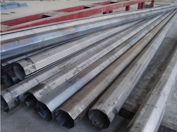 Steel Street Light Pole Production Line Automatic Round 12M Length