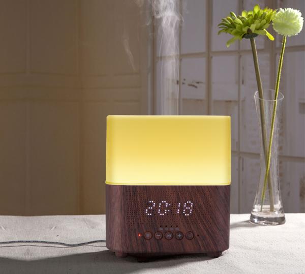 30ml/Hr 300ML Bluetooth Aroma Diffuser With Alarm Clock