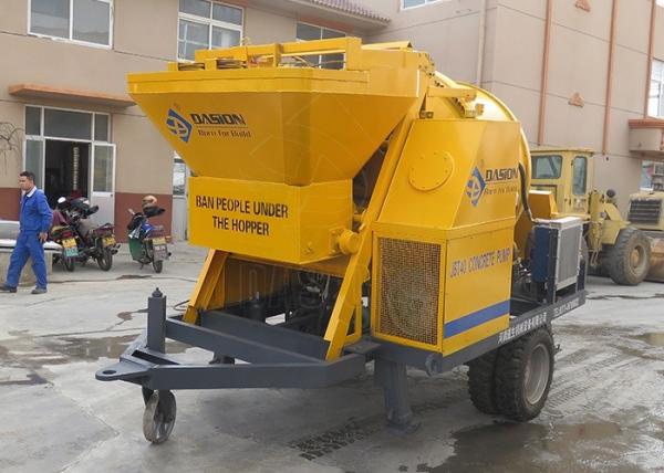 JBT30 Portable Concrete Mixer And Pump Trailer Mounted Type With Electric Motor