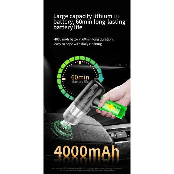 90w 9000PA Wireless Handheld Vacuum Cleaner with Brushless Motor and USB Power Source