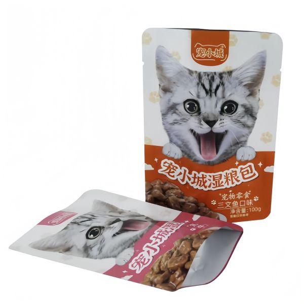 Pouch Shaped Pet Food Packaging Safe UV Resistant And Easy Tear
