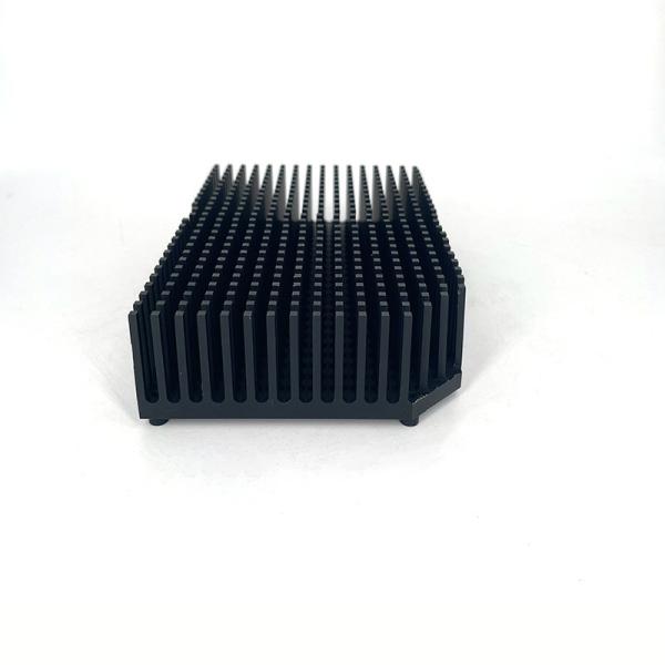 Extruded Anodizing Black Aluminium Profile Heat Sink AL6063-T5 Slotting