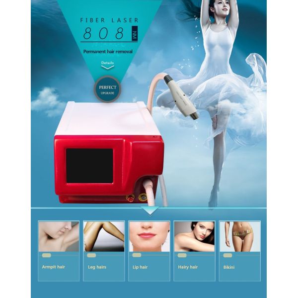 Pain Free Laser Hair Removal Machines 12*12mm Spot SHR Laser 808nm Fiber Laser Hair Removal Machine